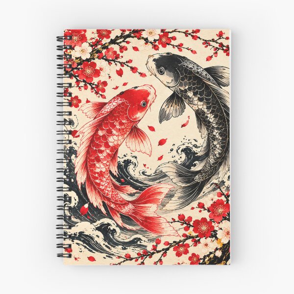 Item preview, Japanese Koi Fish & Sakura - Traditional Japanese Art designed and sold by Vantu Design.