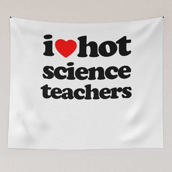 Item preview, I Love Hot Science Teachers STEM Geek Graphic Black Text designed and sold by MathWare MathClips.