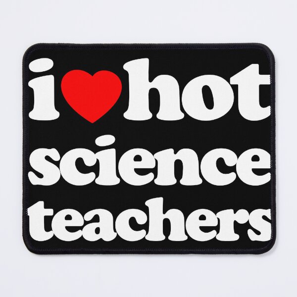Item preview, I Love Hot Science Teachers STEM Geek Graphic White Text designed and sold by MathWare MathClips.
