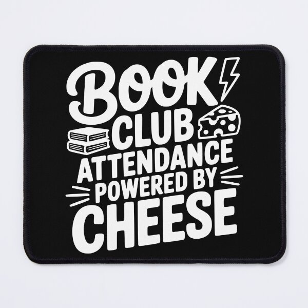 Item preview, Book Club Attendance Powered by Cheese designed and sold by theartfulaspie.