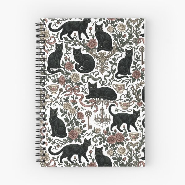 Item preview, Victorian Black Cat Vintage Rose Gothic Pattern Art designed and sold by mood-draftsman.