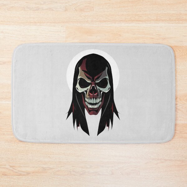 Item preview, Heavy Metal Reaper Skull - Long Hair Gothic Mask Art designed and sold by ERODED SELF.