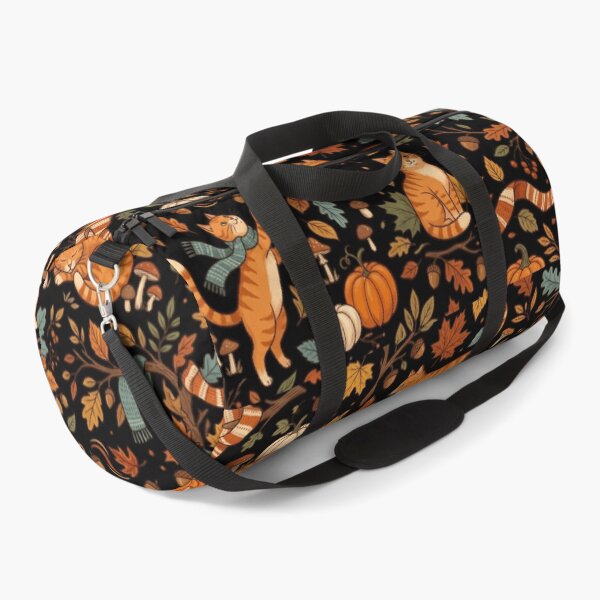 Item preview, Autumn Orange Tabby Cat Fall Pumpkin Scarf Pattern Art designed and sold by mood-draftsman.