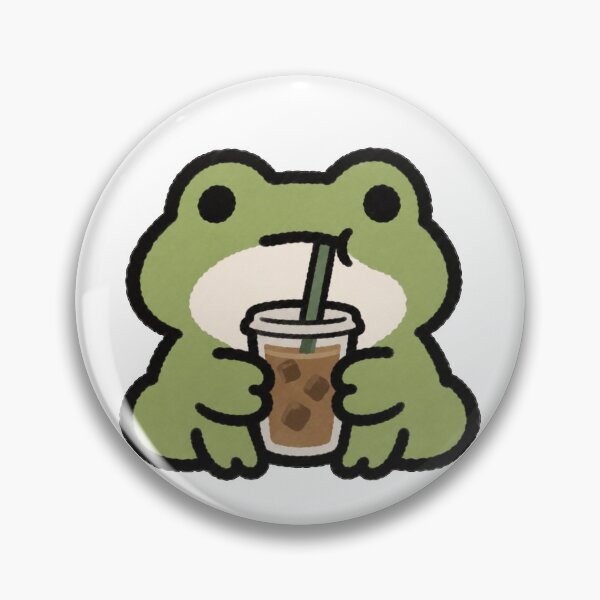 Item preview, Frog with Iced Coffee designed and sold by chookiebookie.
