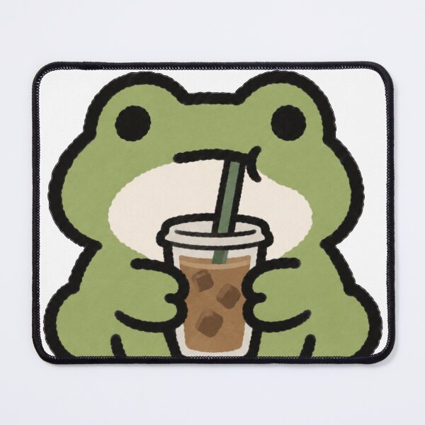 Item preview, Frog with Iced Coffee designed and sold by chookiebookie.