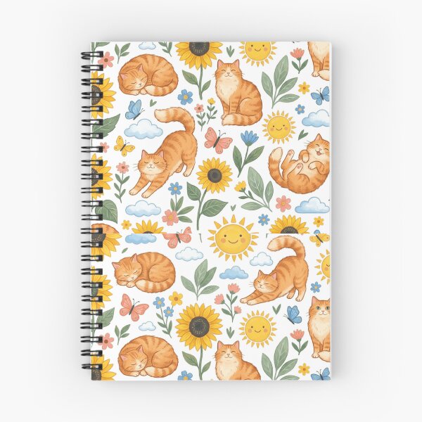 Item preview, Sunny Orange Tabby Cat Sunflower Sunshine Pattern Art designed and sold by mood-draftsman.