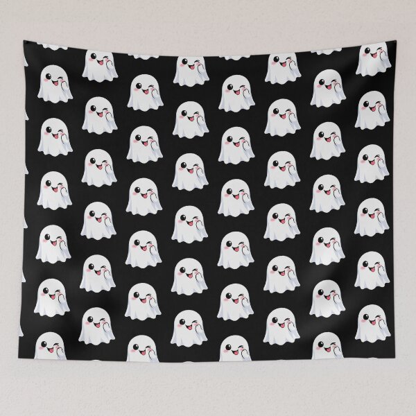Item preview, Winking Cute Ghost – Playful Halloween Art designed and sold by aliyehc.