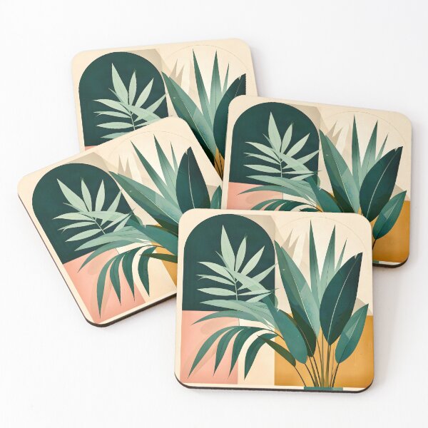 Item preview, Modern Botanical Geometric Shapes designed and sold by Vicky Brago-Mitchell®.