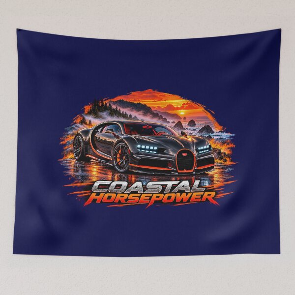 Item preview, Bugatti Chiron Coastal Horsepower T-Shirt designed and sold by TZehrfeldPhotos.