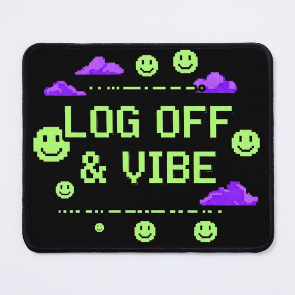 Item preview, Log Off & Vibe Retro Pixel Art Smiley Face Aesthetic designed and sold by Lucky.Z.