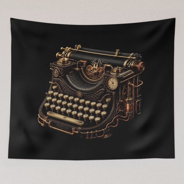 Item preview, Steampunk Typewriter Biomechanical Clockwork designed and sold by LazyDayzCo.