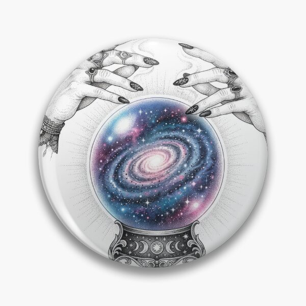 Item preview, Mystical Witch Hands Galaxy Crystal Ball Illustration designed and sold by Rahat3344.