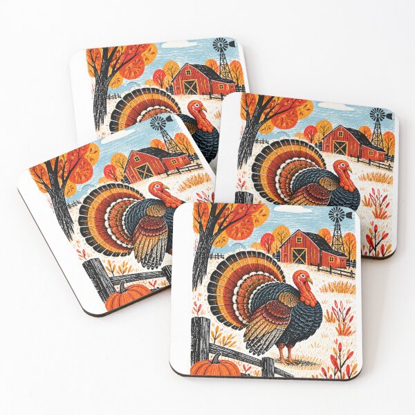 Item preview, Vintage Autumn Turkey Farmhouse Art for Thanksgiving designed and sold by LavIsInTheAir.