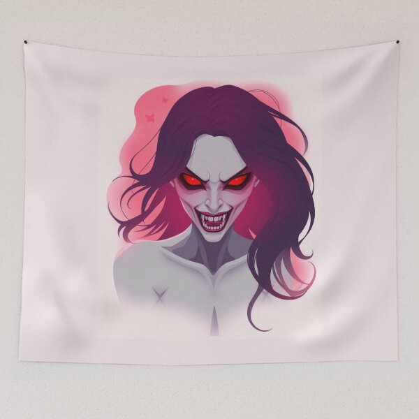 Item preview, Furious Vampire Queen - Glowing Red Eyes Gothic Horror Art designed and sold by ERODED SELF.
