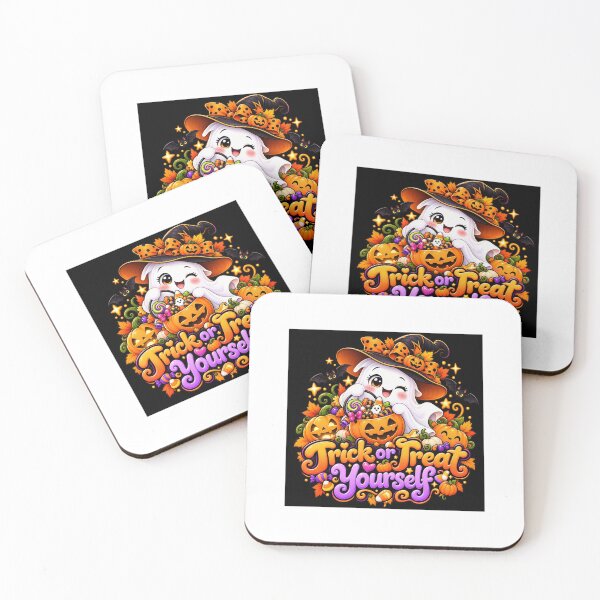 Item preview, Trick or Treat Yourself Halloween T-Shirt – Cute Ghost Candy Pumpkin Design designed and sold by dressyside.