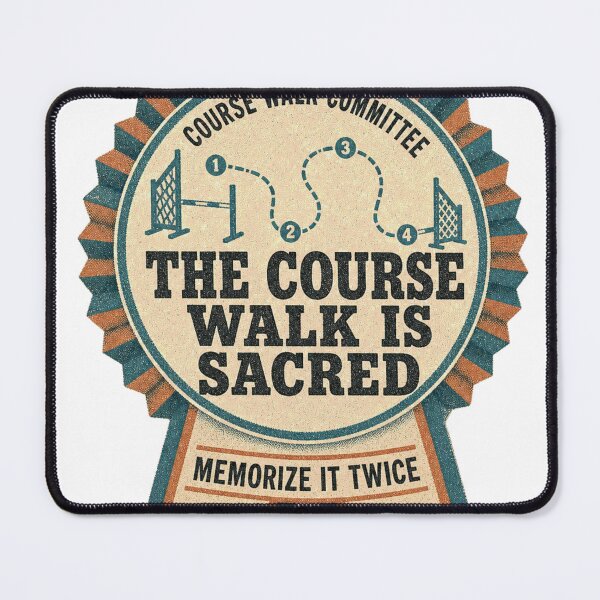 Item preview, The Course Walk Is Holy Dog Sport Agility Retro Rosette designed and sold by BoosterShop.