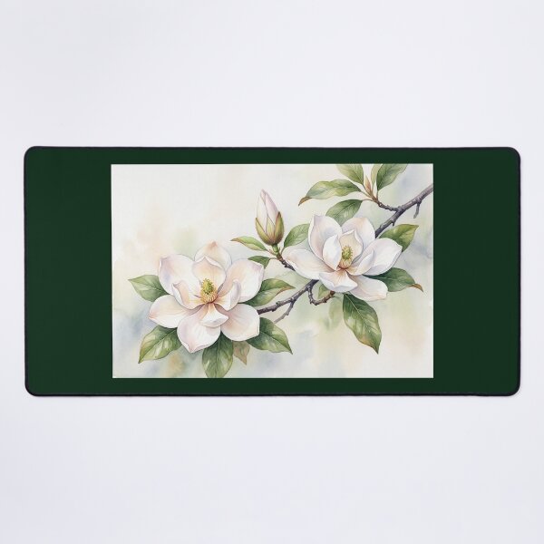 Item preview, White Magnolia Blossom Watercolor designed and sold by amusefullife.