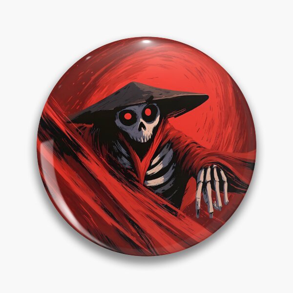 Item preview, Skeleton Samurai Swirling Red Flame Art designed and sold by Lunat1kk.