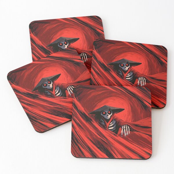 Item preview, Skeleton Samurai Swirling Red Flame Art designed and sold by Lunat1kk.