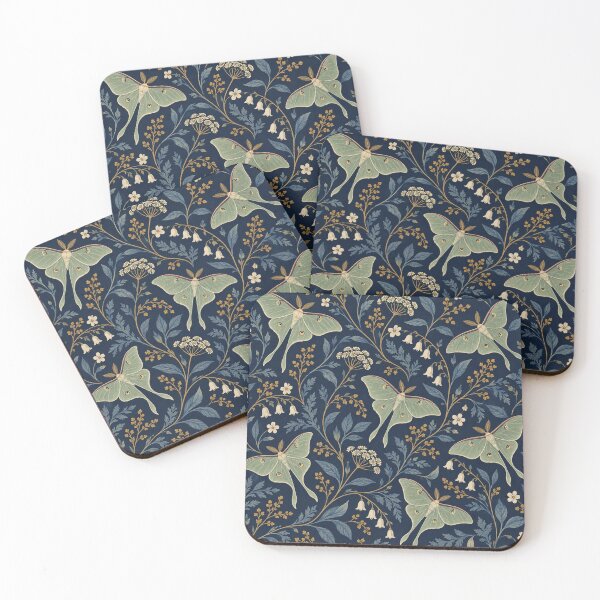 Item preview, Midnight Luna Moth Botanical Garden designed and sold by Nurple Art.