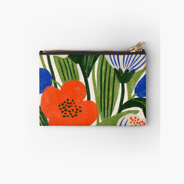 Item preview, Bold Cobalt and Orange Botanical Flowers designed and sold by Nurple Art.