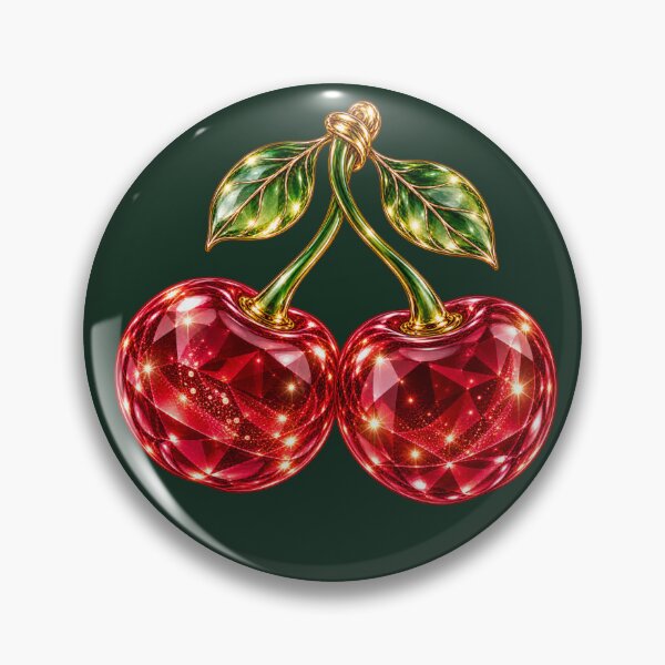 Item preview, Ruby Crystal Cherries – Sparkling Glass Cherry Jewel Art designed and sold by HO•Designs.