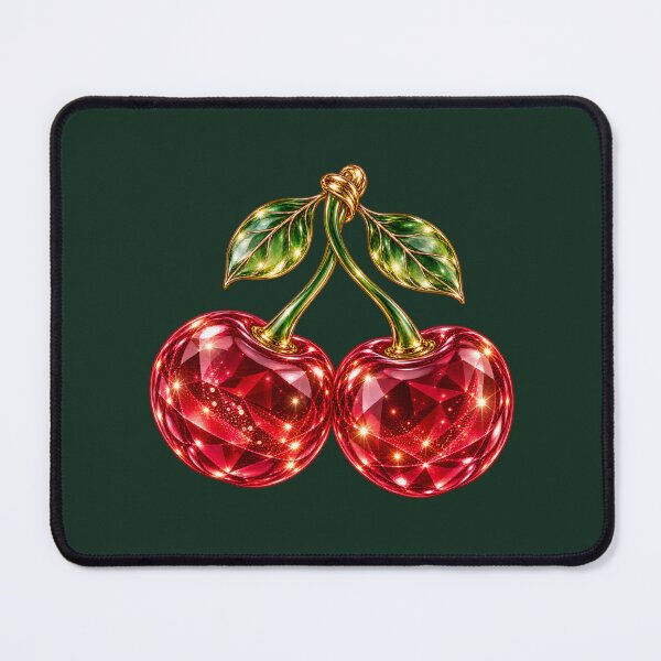 Item preview, Ruby Crystal Cherries – Sparkling Glass Cherry Jewel Art designed and sold by HO•Designs.