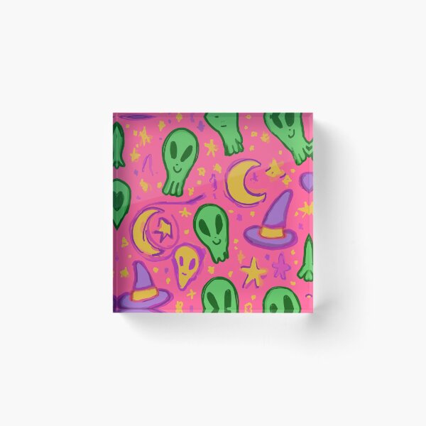 Item preview, Pink Halloween Ghosts and Witch Hats designed and sold by Nurple Art.