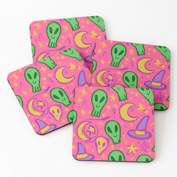 Item preview, Pink Halloween Ghosts and Witch Hats designed and sold by Nurple Art.