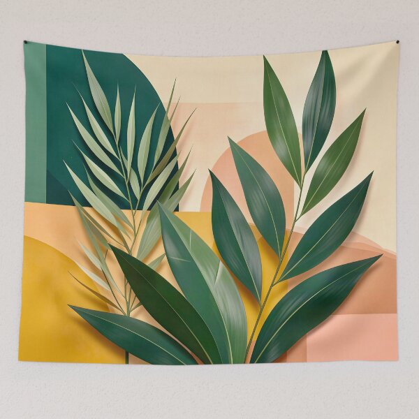 Item preview, Geometric Leaf Composition  designed and sold by Vicky Brago-Mitchell®.