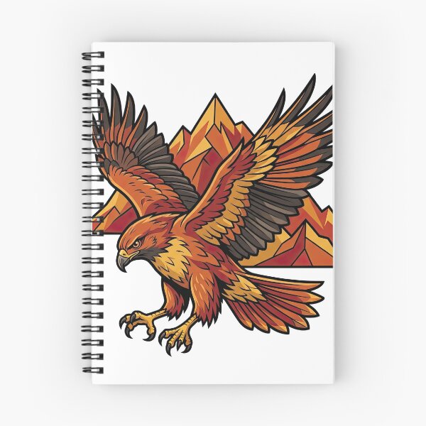 Item preview, Swooping Golden Eagle Mountain Mascot Vector Art designed and sold by Rahat3344.