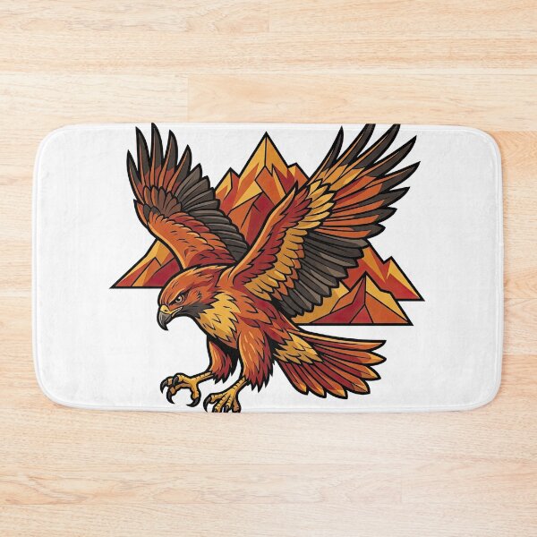 Item preview, Swooping Golden Eagle Mountain Mascot Vector Art designed and sold by Rahat3344.