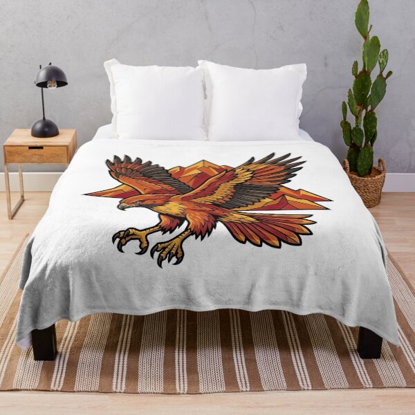 Item preview, Swooping Golden Eagle Mountain Mascot Vector Art designed and sold by Rahat3344.