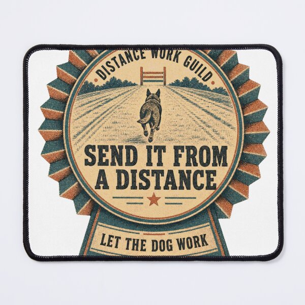 Item preview, Send Him From A Distance Dog Sport Agility Rosette designed and sold by BoosterShop.