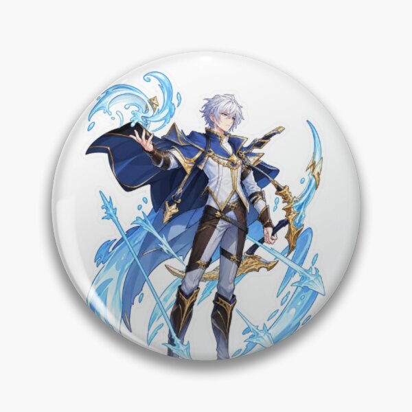 Item preview, Aqua Blade Mage – Blue Fantasy Anime Sticker designed and sold by MeowLoka ⭐⭐⭐⭐.