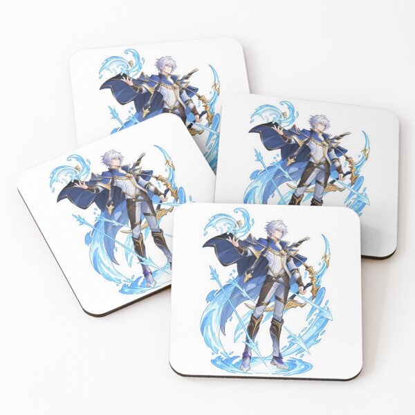 Item preview, Aqua Blade Mage – Blue Fantasy Anime Sticker designed and sold by MeowLoka ⭐⭐⭐⭐.