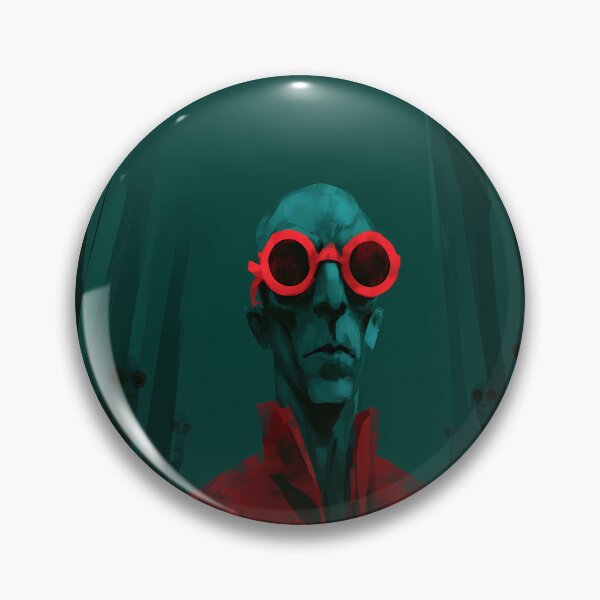 Item preview, Sci-Fi Alien Cultist Orange Goggles Art designed and sold by Lunat1kk.
