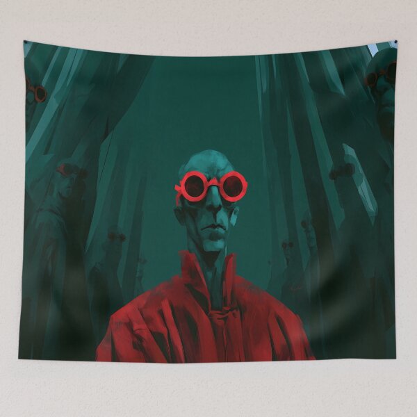 Item preview, Sci-Fi Alien Cultist Orange Goggles Art designed and sold by Lunat1kk.