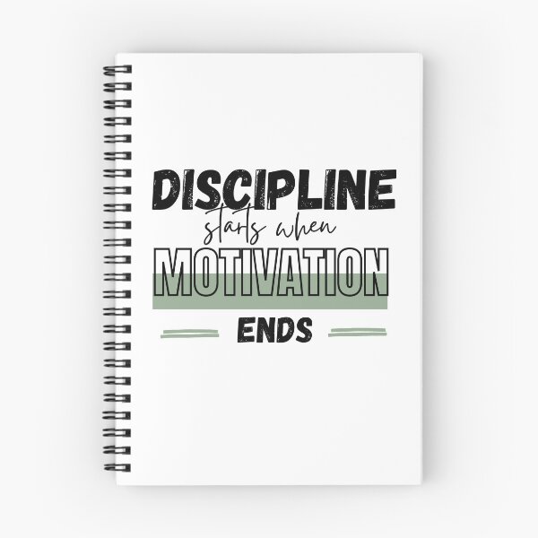 Item preview, Discipline Starts When Motivation Ends Gym Workout Productivity Quote Design designed and sold by Specialdesign10.