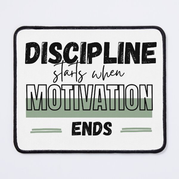 Item preview, Discipline Starts When Motivation Ends Gym Workout Productivity Quote Design designed and sold by Specialdesign10.