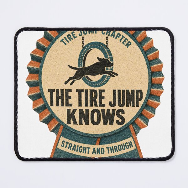 Item preview, The tire is white. It's a dog sport agility equipment retro rosette designed and sold by BoosterShop.