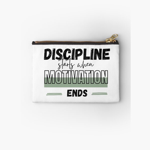 Item preview, Discipline Starts When Motivation Ends Gym Workout Productivity Quote Design designed and sold by Specialdesign10.
