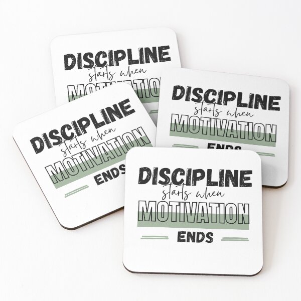 Item preview, Discipline Starts When Motivation Ends Gym Workout Productivity Quote Design designed and sold by Specialdesign10.