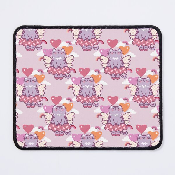 Item preview, Rainbow Cloud Fairy Cat Ballerina With Heart Balloons designed and sold by TheBunnoBandit.