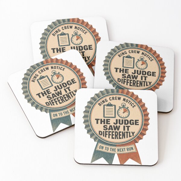 Item preview, The judge saw it differently. Dog sport agility retro rosette designed and sold by BoosterShop.