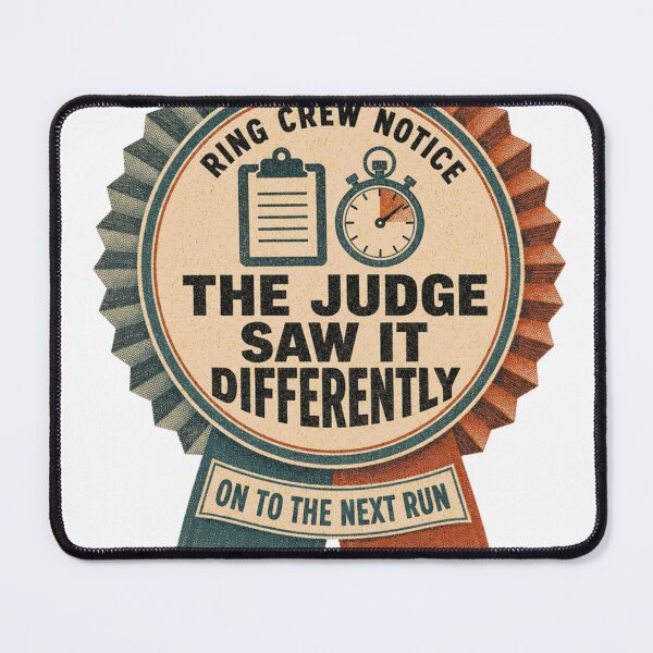 Item preview, The judge saw it differently. Dog sport agility retro rosette designed and sold by BoosterShop.