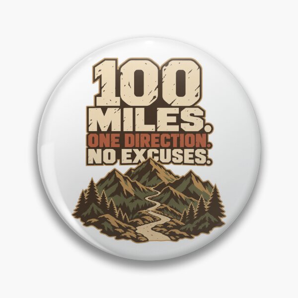 Item preview, 100 Mile Ultramarathon Finisher with Mountain Trail designed and sold by The Junto Shop.