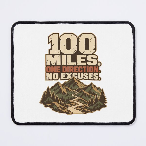 Item preview, 100 Mile Ultramarathon Finisher with Mountain Trail designed and sold by The Junto Shop.