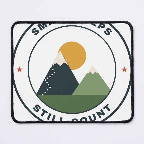 Item preview, Small Steps Still Count Mountain Badge designed and sold by Good Little Days.