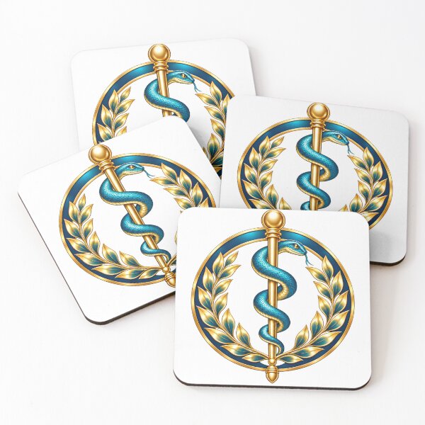 Item preview, Golden Medical Serpent designed and sold by syotos-ai.